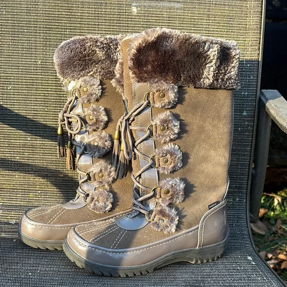 Sporto Brown Fur-Trim Winter Boots - Picture 6 of 16